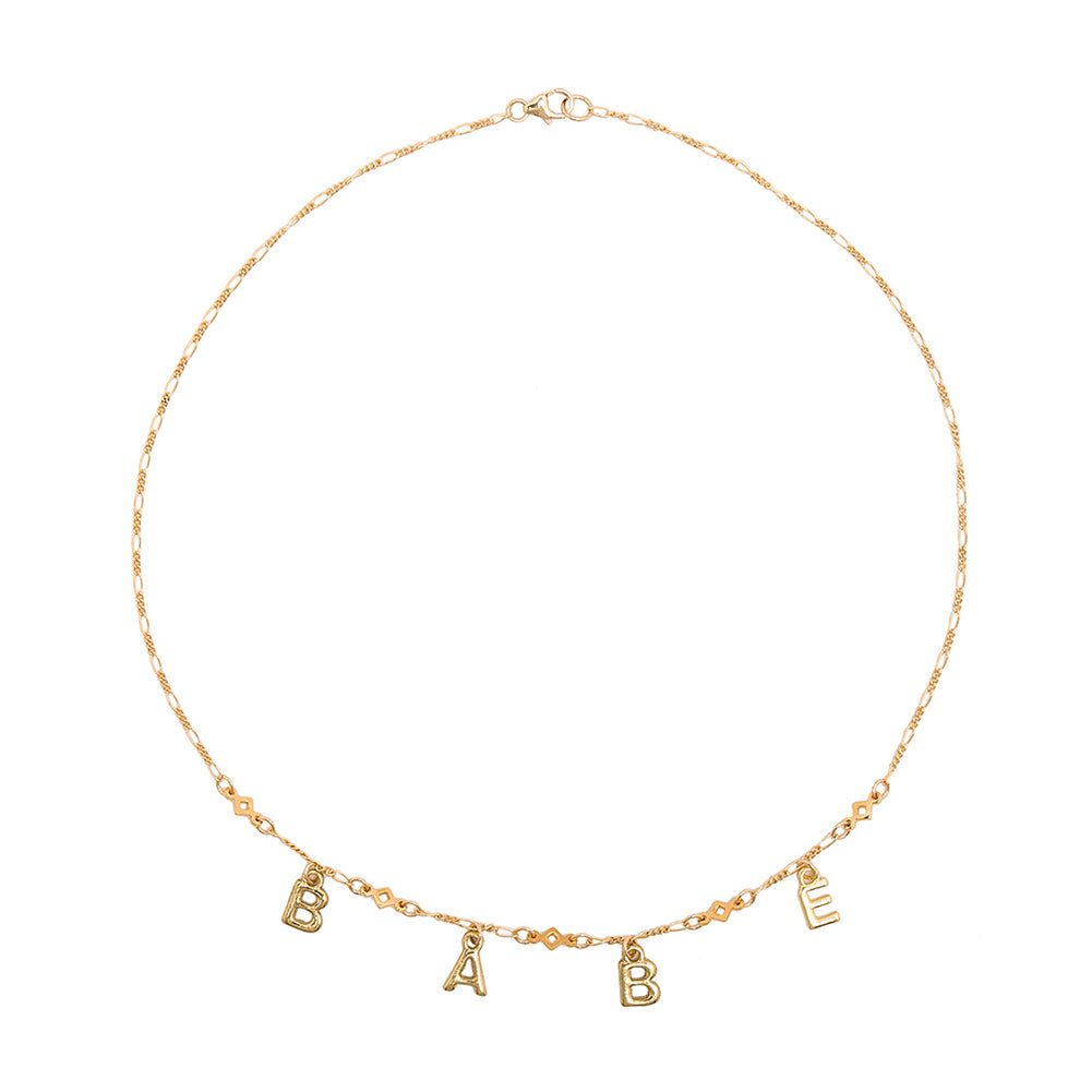  Fraiser Sterling Star Crossed Lover Babe Choker In Gold