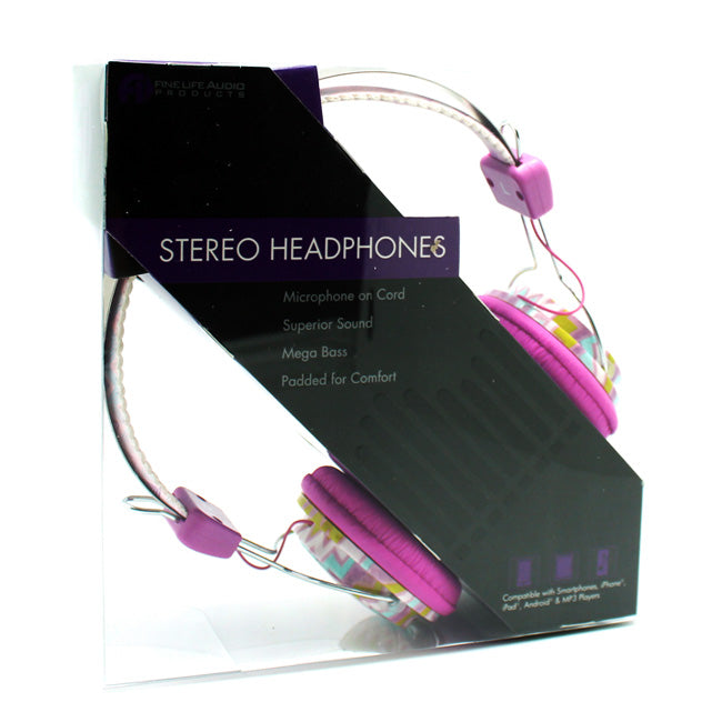  Purple Navajo Stereo Headphones