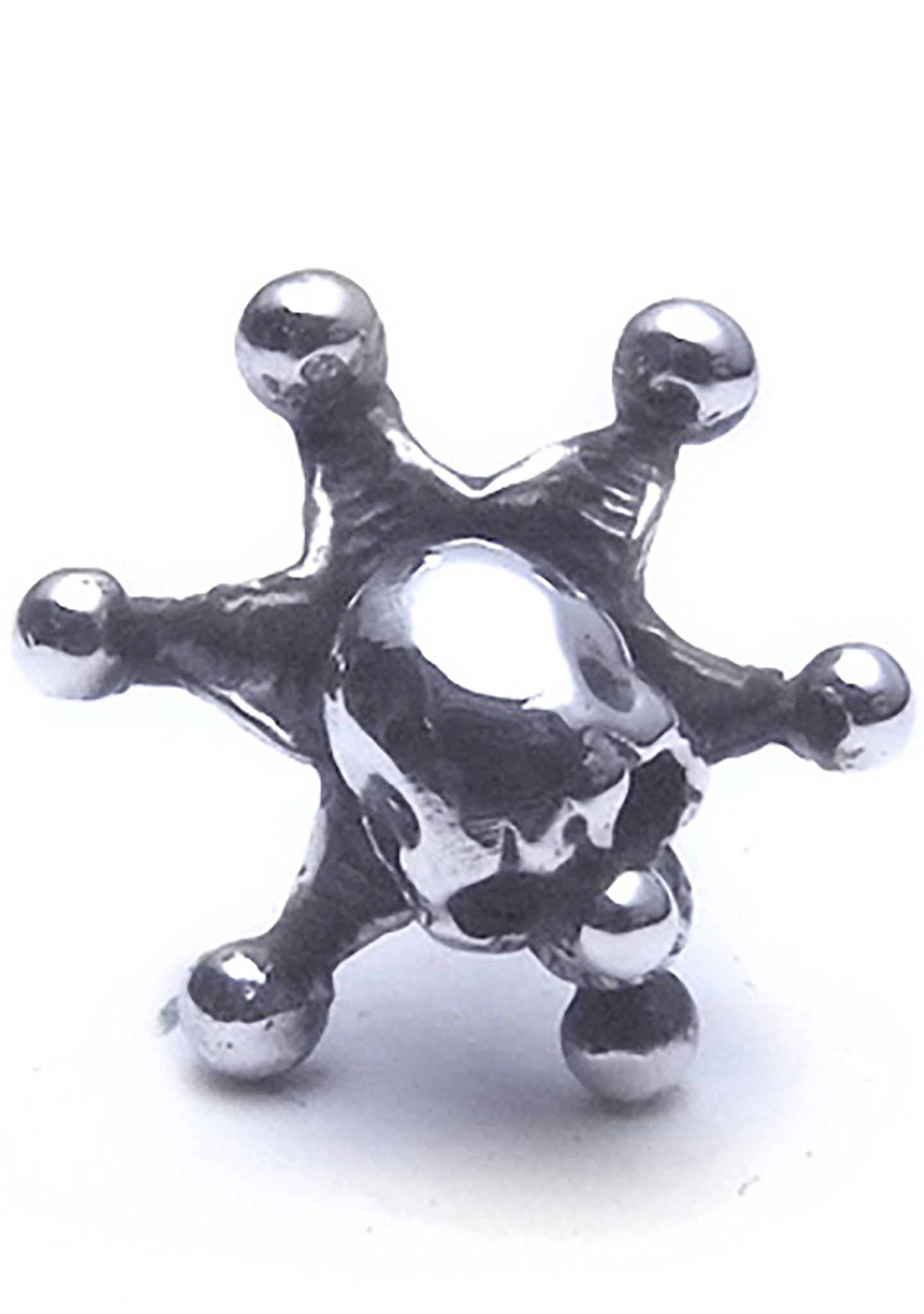  2 Abnormal Sides Single Joker Skull Pierce Earring