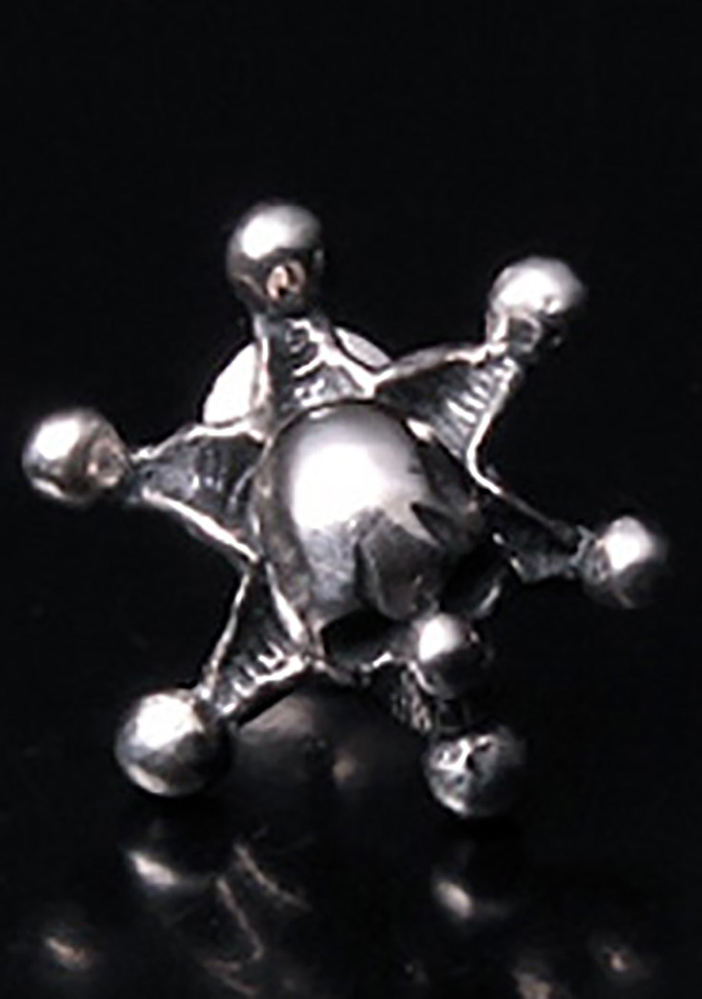  2 Abnormal Sides Single Joker Skull Pierce Earring
