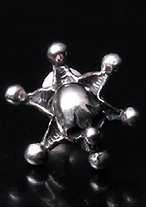  2 Abnormal Sides Single Joker Skull Pierce Earring