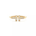 Diamond Wire Ring in Yellow Gold