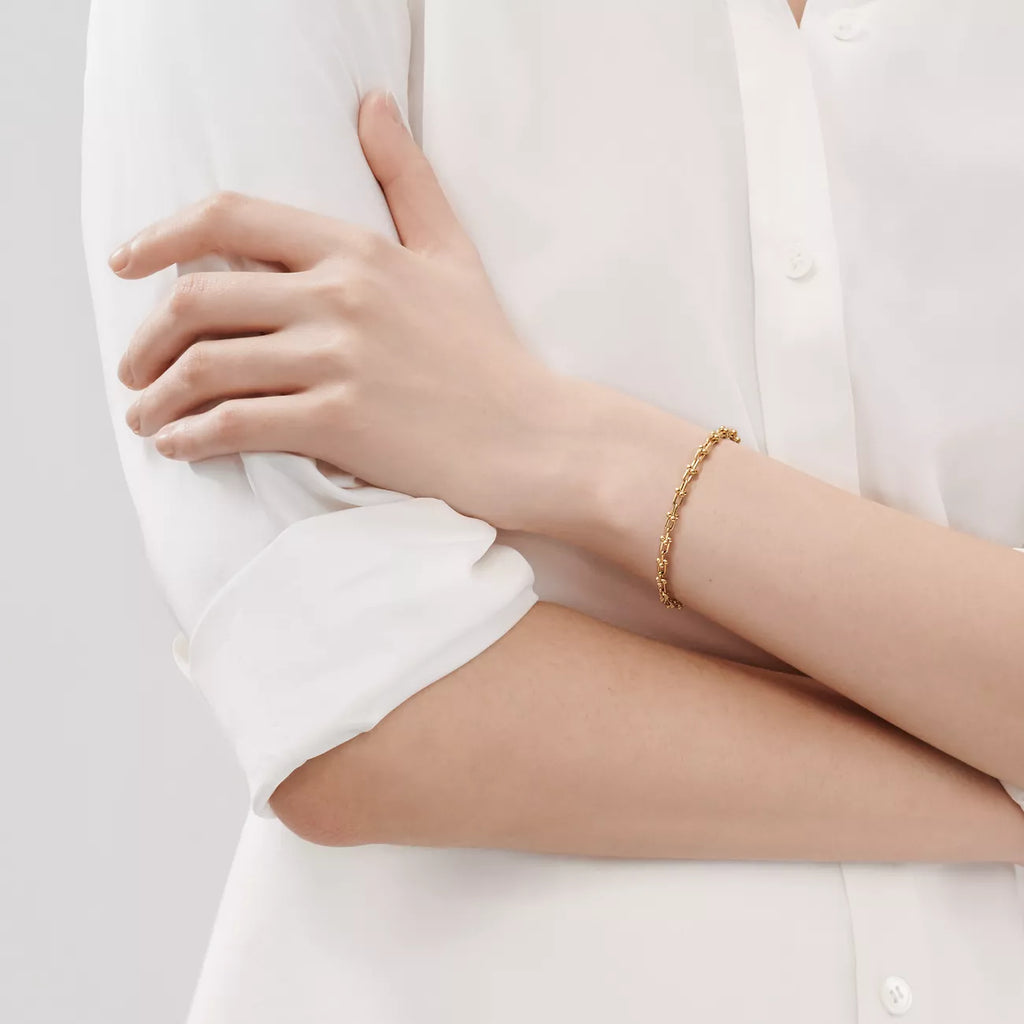 Micro Link Bracelet in Yellow Gold