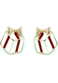  Christmas Gift Box Post Stud Earring