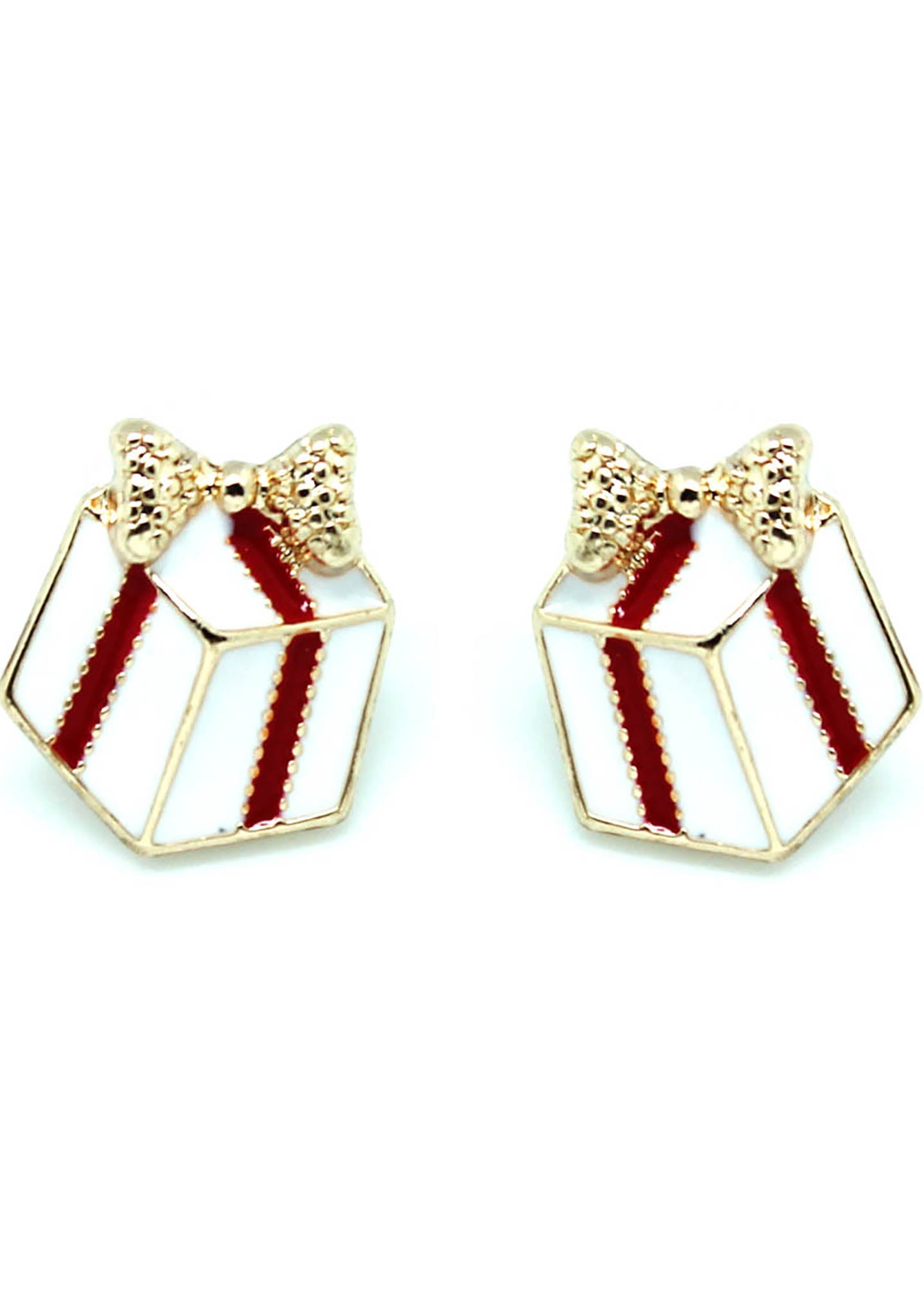  Christmas Gift Box Post Stud Earring