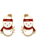  Christmas Snowman Post Stud Earring