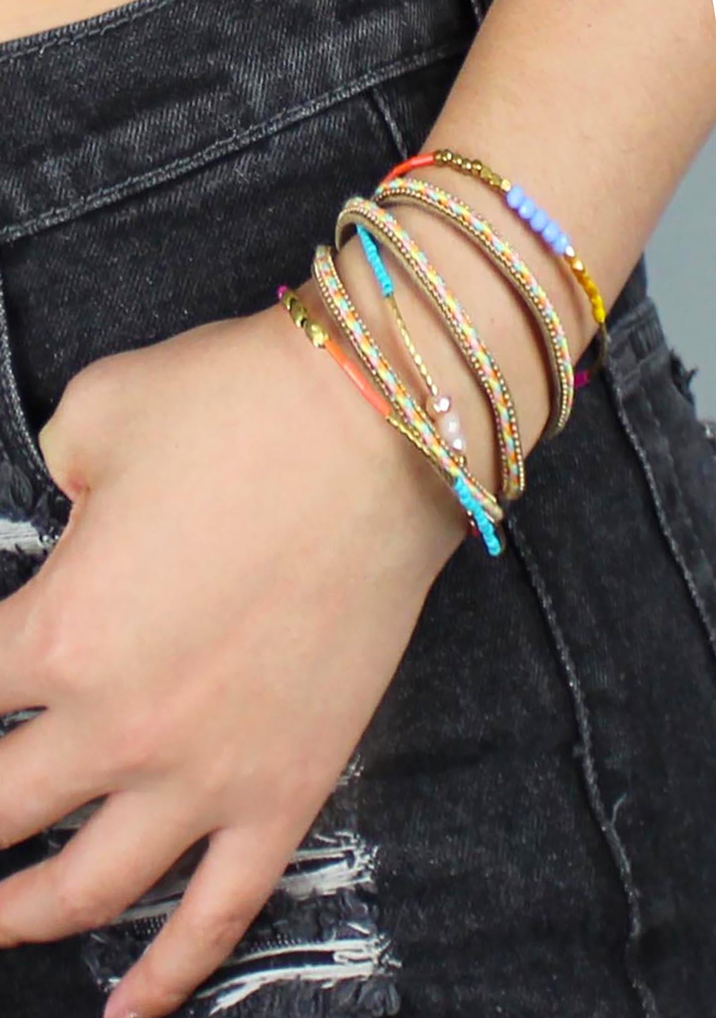  Carousel Beaded Triple Wrap Bracelet