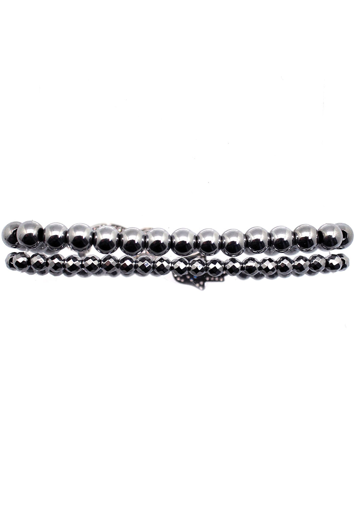  Divine Hamsa Bracelet Set In Silver