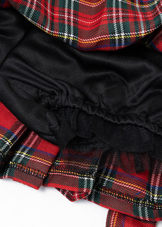 Royal Road Punk Rock Red Tartan Pleated Skirt