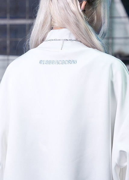  Game Over White Jersey Oversized Jacket