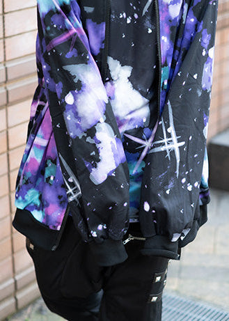  Cosmic Galaxy Oversized Zip Up Jacket