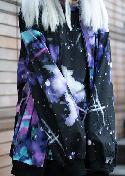  Cosmic Galaxy Oversized Zip Up Jacket