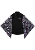  Mill & Nero Blood Nero Kimono Black Purple Button Shirt