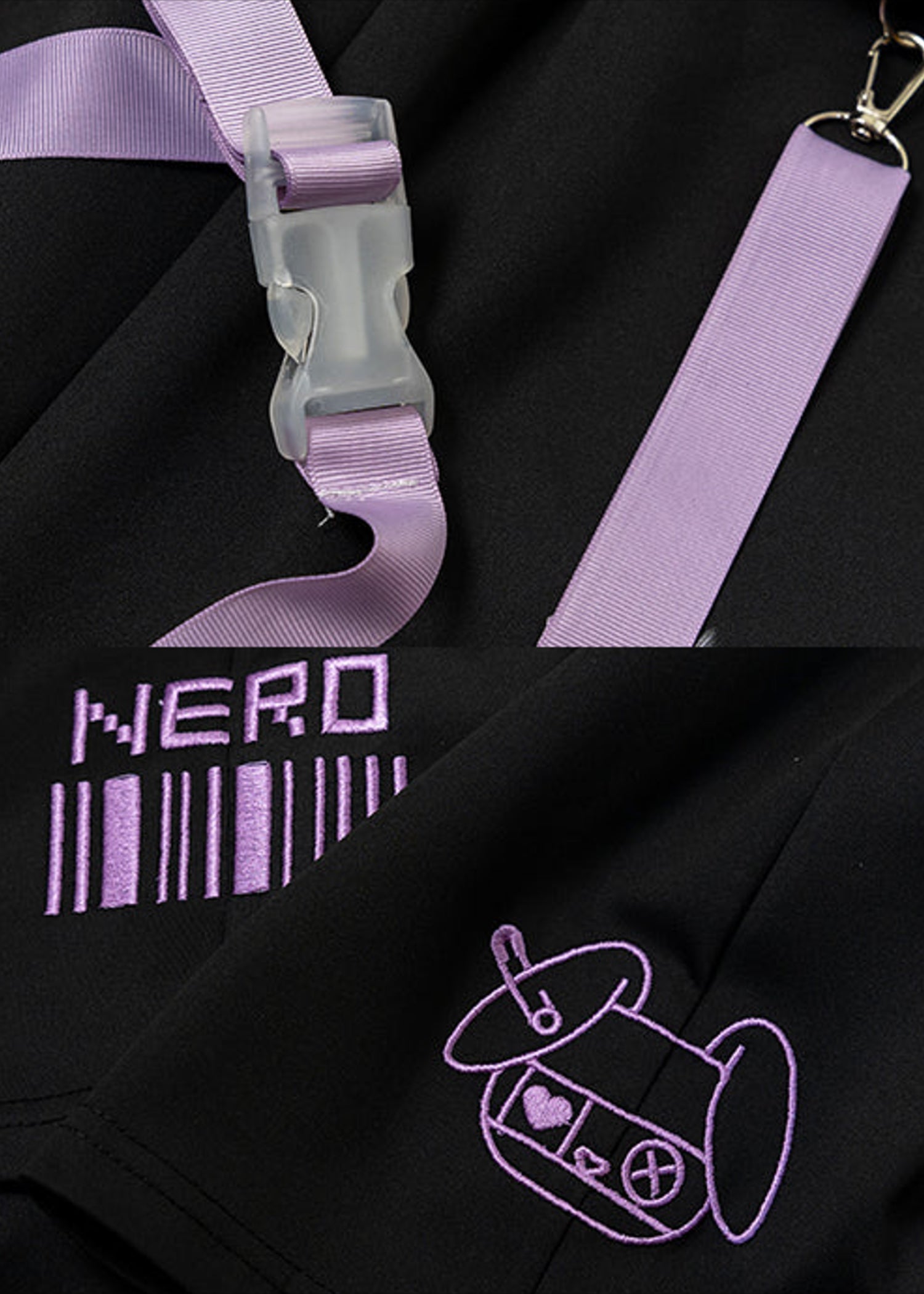  Mill & Nero Blood Nero Jersey Black Purple Crop Pants