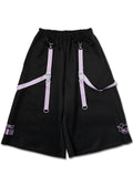  Mill & Nero Blood Nero Jersey Black Purple Crop Pants
