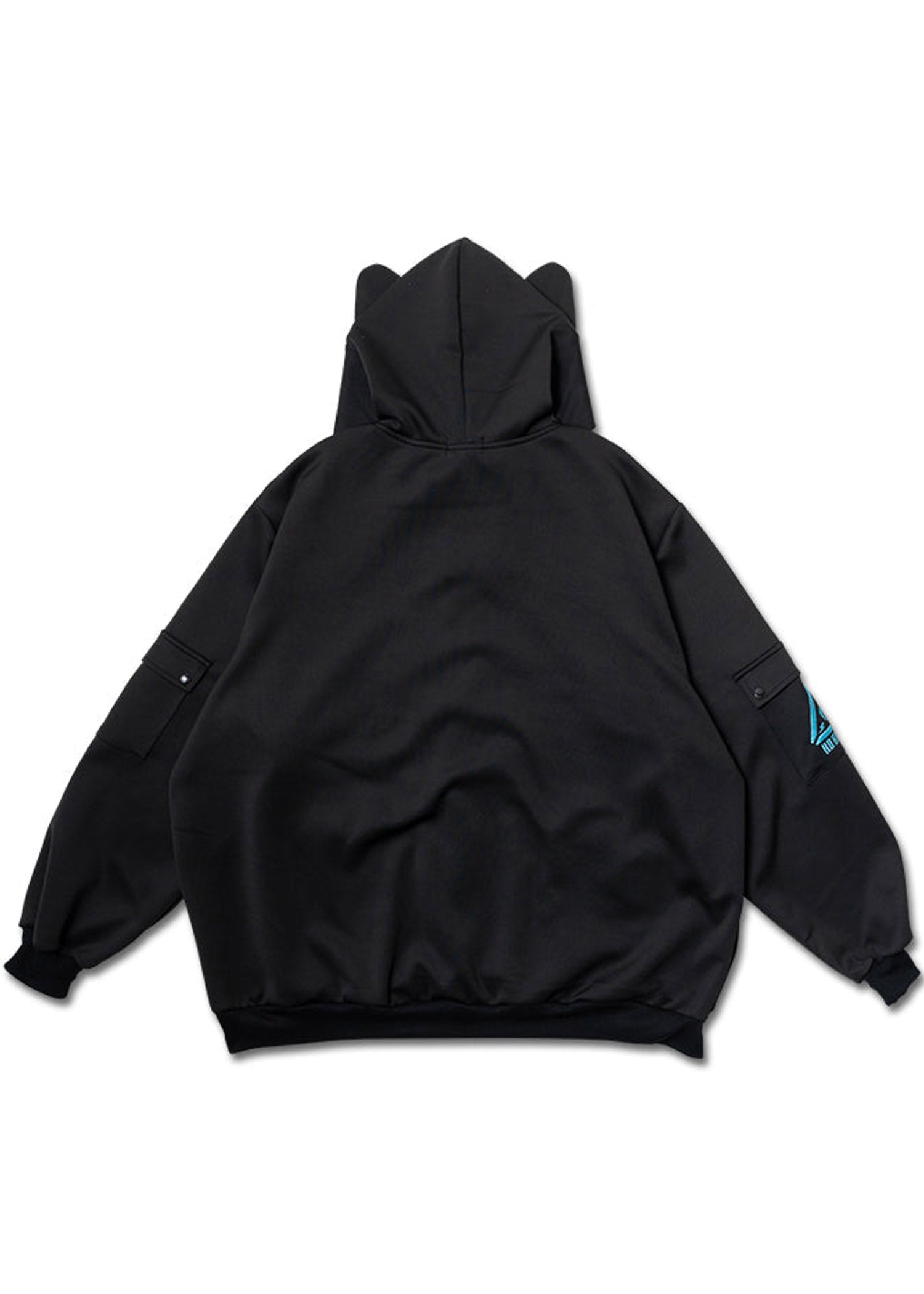  Uzurai Cyberpunk Tech Oversized Black Blue Jacket
