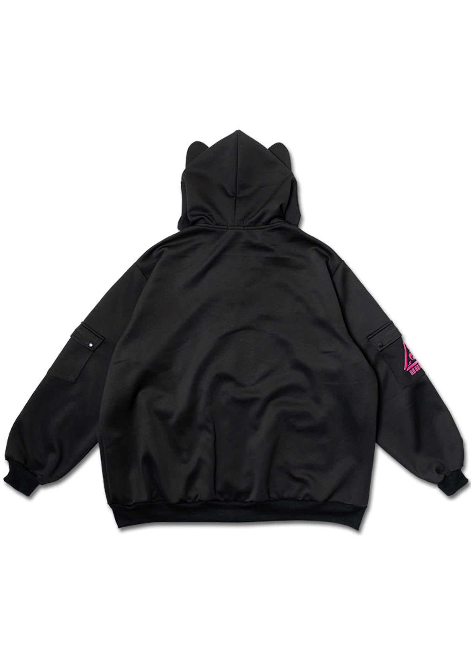  Uzurai Cyberpunk Tech Oversized Black Pink Jacket