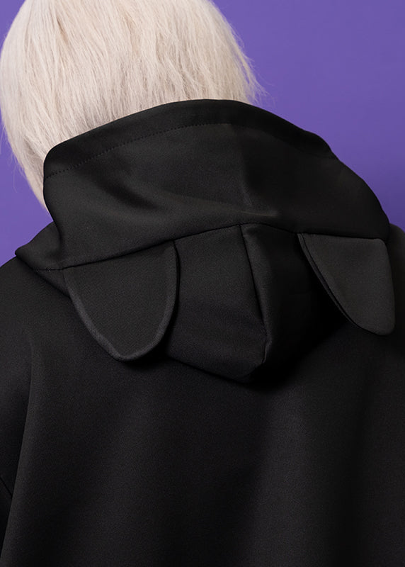  Uzurai Cyberpunk Tech Oversized Black Purple Jacket