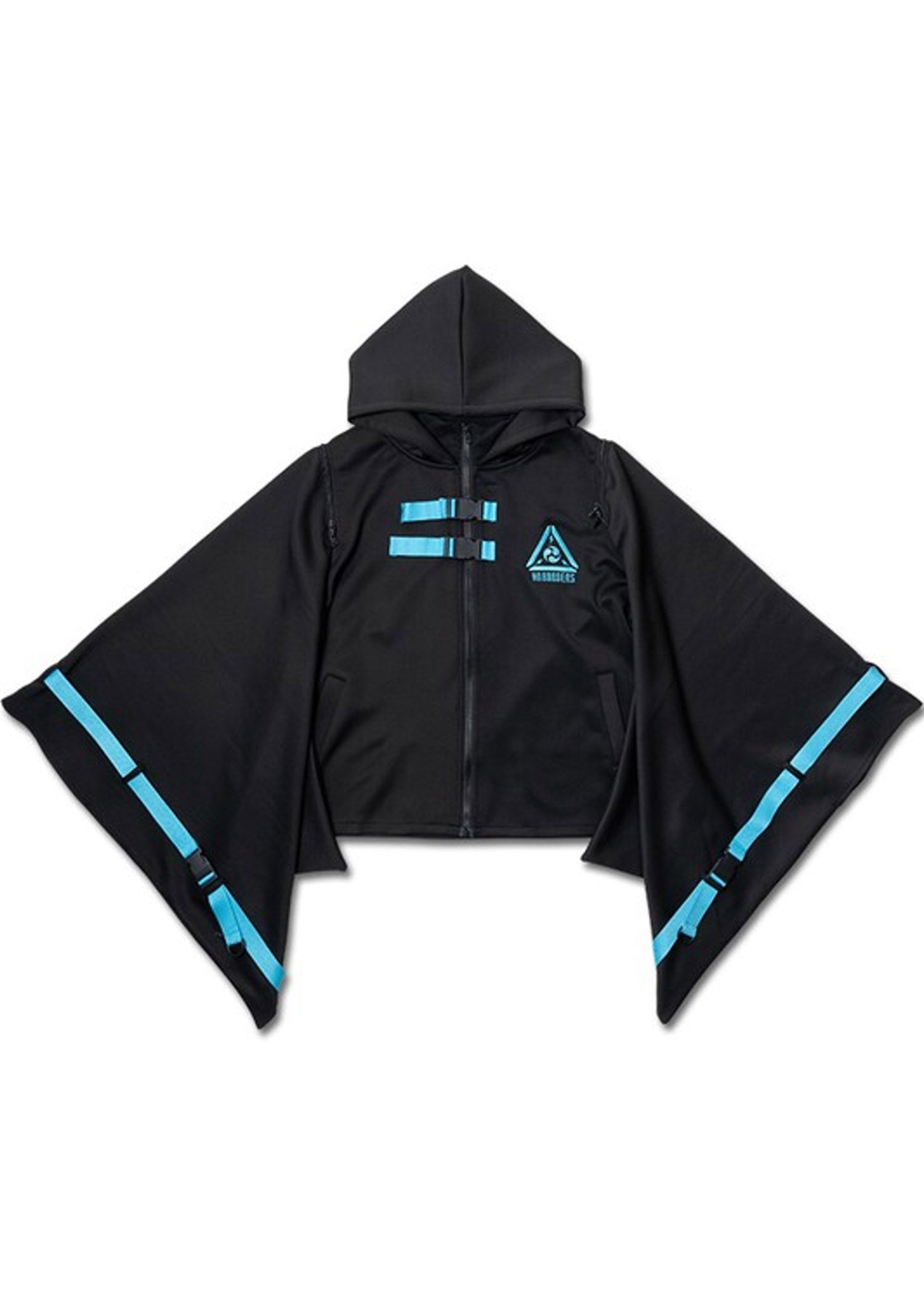  Uzurai Cyberpunk Tech Kimono Black Blue Jacket