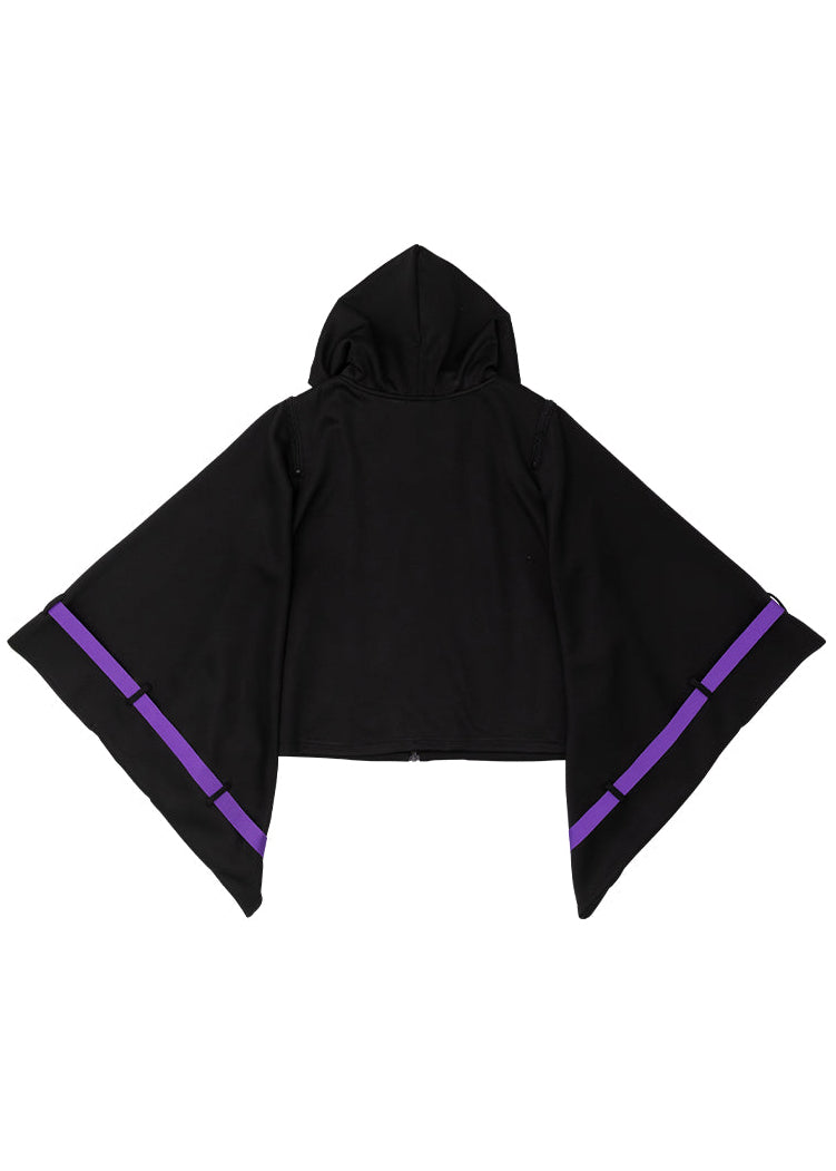  Uzurai Cyberpunk Tech Kimono Black Purple Jacket