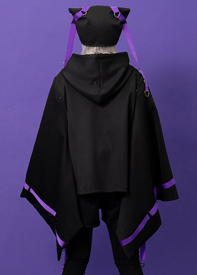  Uzurai Cyberpunk Tech Kimono Black Purple Jacket
