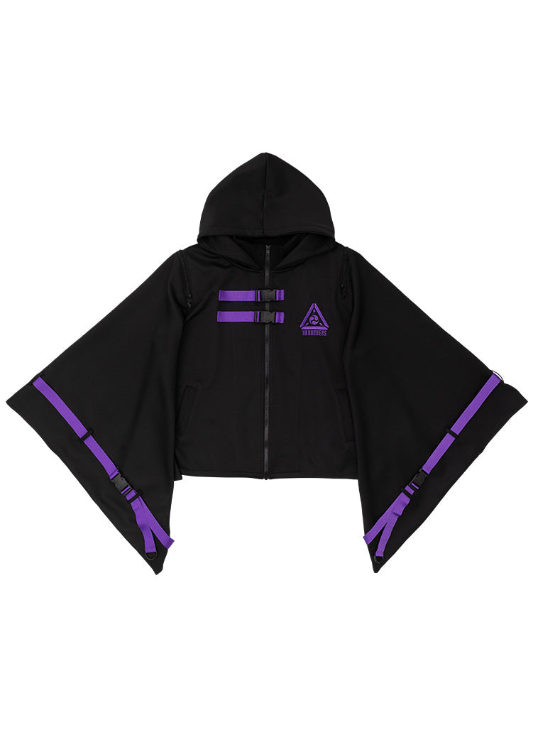  Uzurai Cyberpunk Tech Kimono Black Purple Jacket
