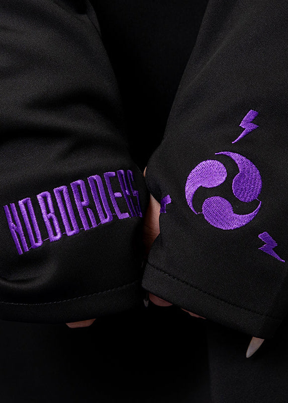  Uzurai Cyberpunk Tech Black Purple Arm Warmer