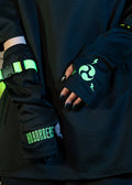  Uzurai Cyberpunk Tech Black Green Arm Warmer