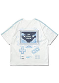  Game Over Jersey White Oversized Tee