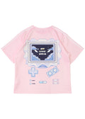  Game Over Jersey Pastel Pink Oversized Tee