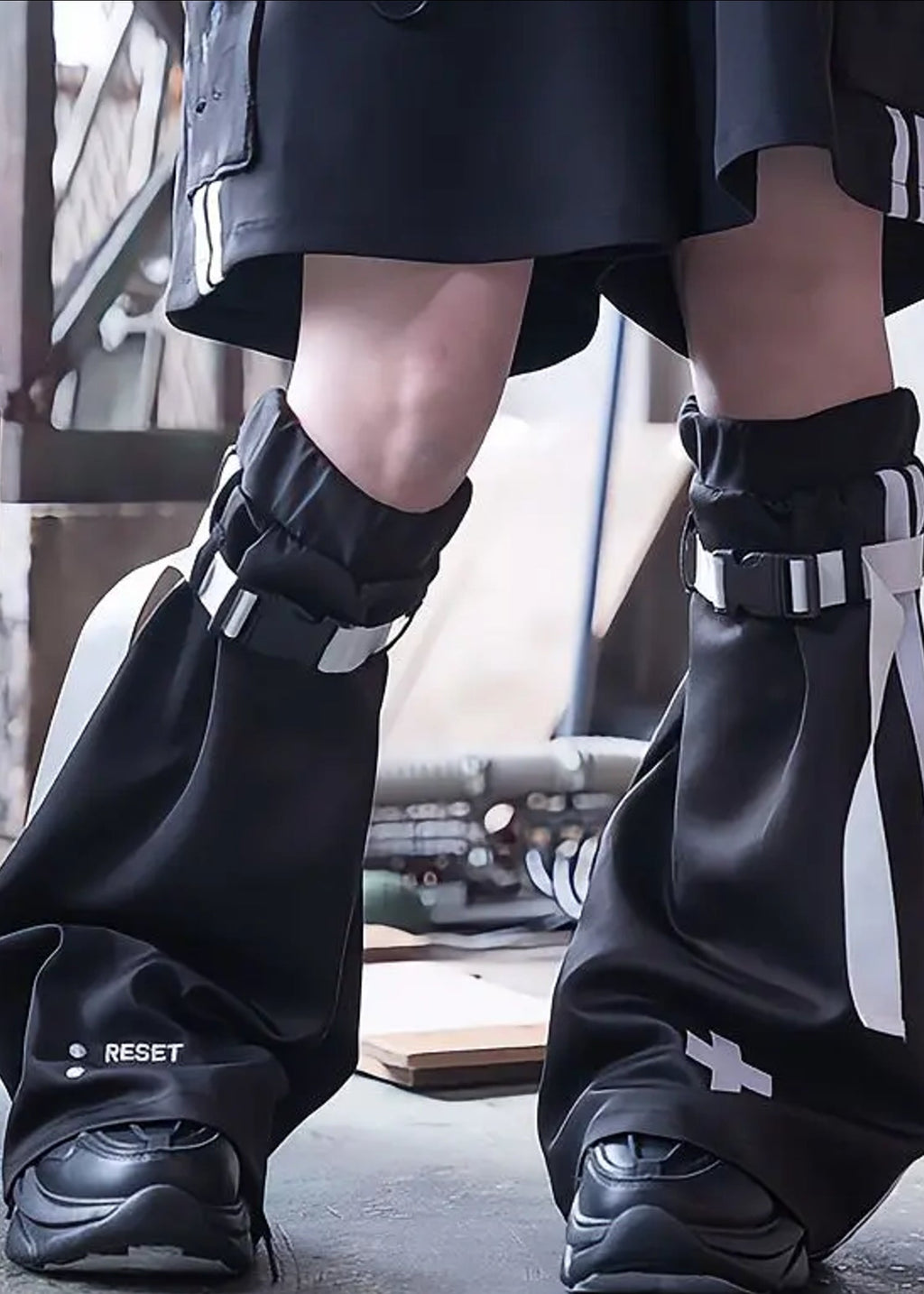  Game Over Black Leg Warmer