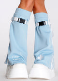  Game Over Pastel Blue Leg Warmer