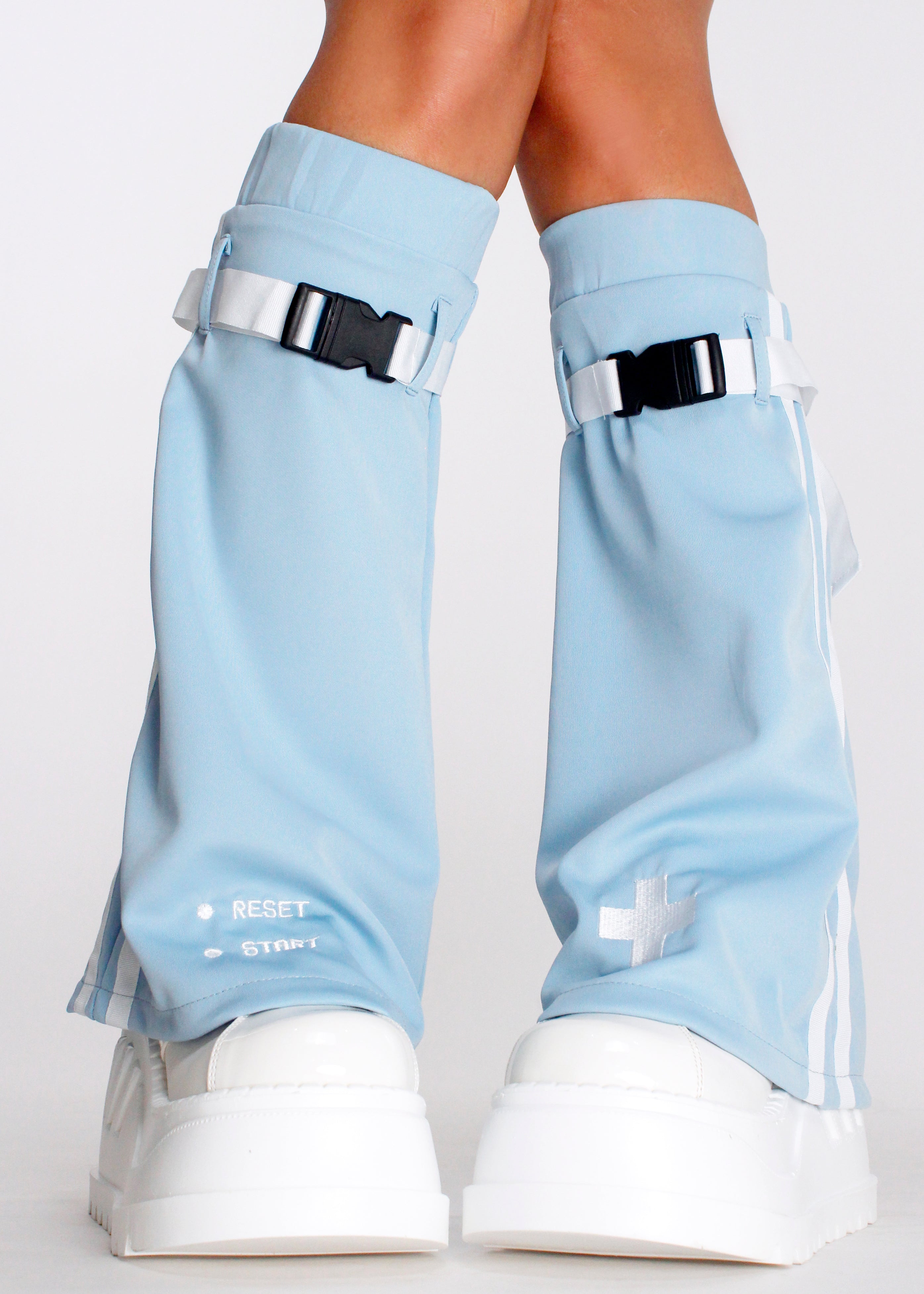  Game Over Pastel Blue Leg Warmer