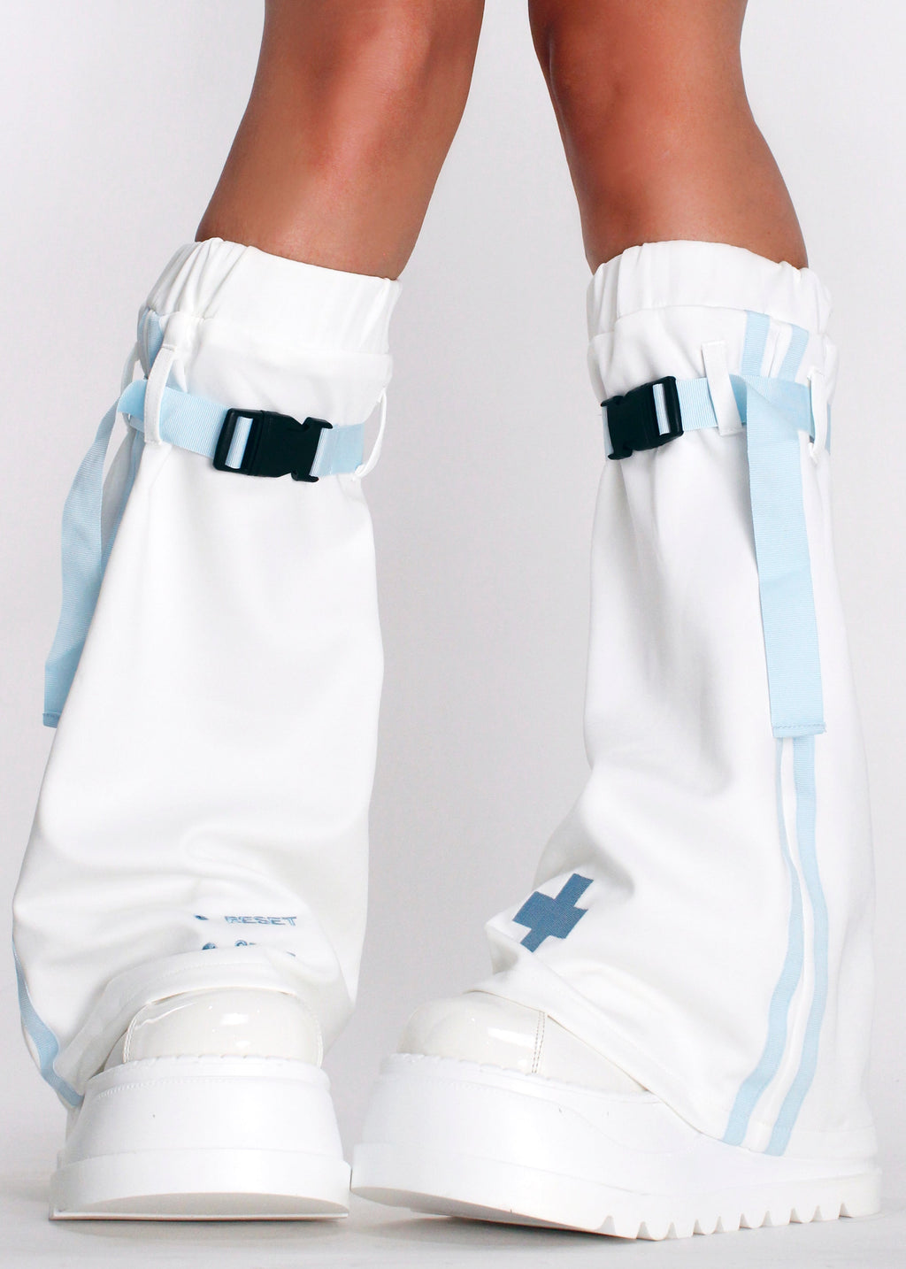  Game Over White Leg Warmer