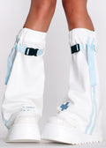  Game Over White Leg Warmer