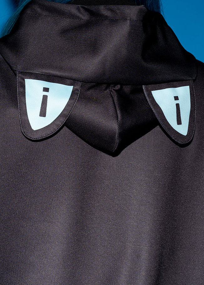 Error Code Cyberpunk Tech Oversized Black Blue Jacket