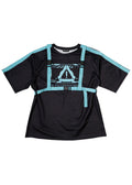  Error Code Cyberpunk Tech Oversized Black Blue Tee