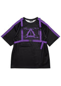  Error Code Cyberpunk Tech Oversized Black Purple Tee