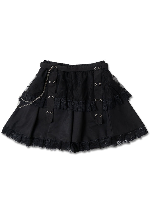  Love Punk Black Lolita Mini Skirt