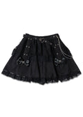  Love Punk Black Lolita Mini Skirt