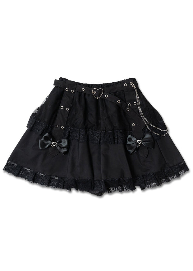  Love Punk Black Lolita Mini Skirt