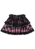  Love Punk Pink Plaid Lolita Mini Skirt
