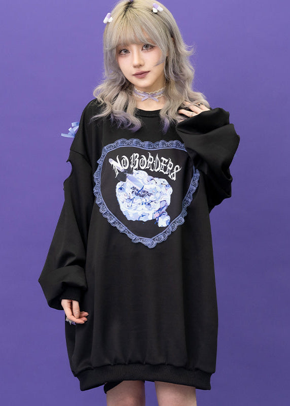  Love Punk Rebellious Oversized Pullover