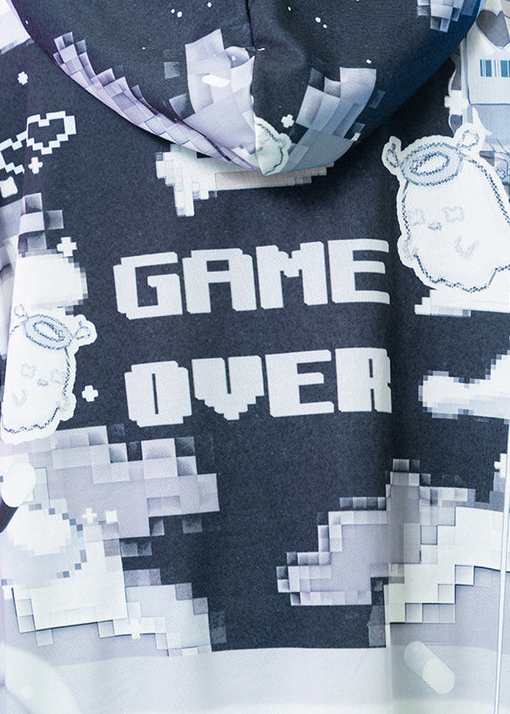  Game Over Anime Game Girl Black Oversized Hoodie