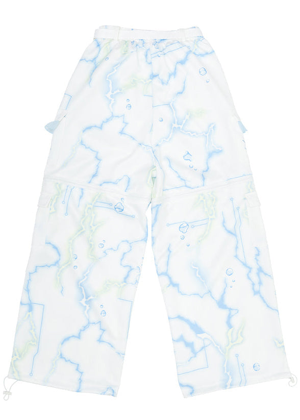  Cyber Jellyfish White Cargo Pants