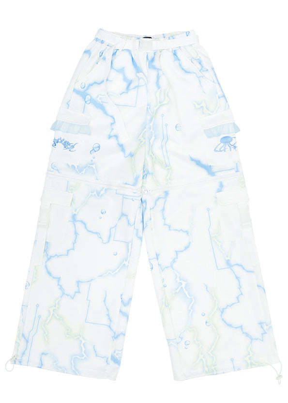  Cyber Jellyfish White Cargo Pants
