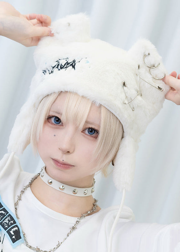  Baby Punk Angel Punk Cat Ear Faux Fur Hat