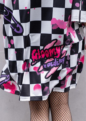  Gloomy Bear Checkered Gloomy Oversized Tee