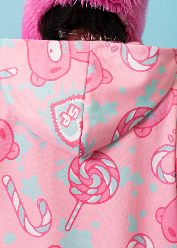  Gloomy Bear X Sophie Powers Candy Oversized Zip Up Hoodie