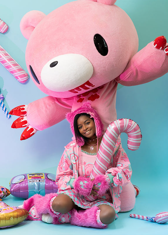  Gloomy Bear X Sophie Powers Candy Oversized Zip Up Hoodie